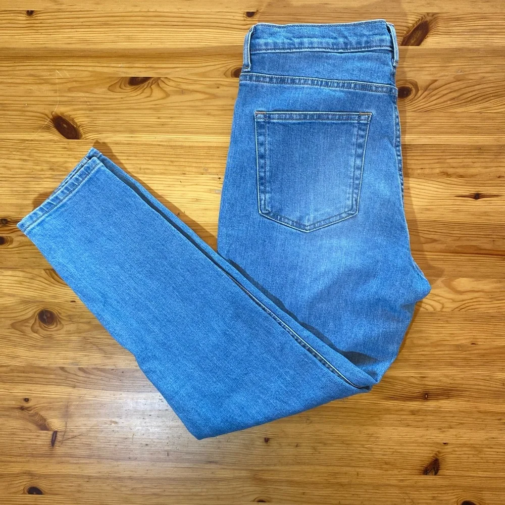 Everlane High Rise Classic Ankle Jean Vintage Light Wash Blue Size 30